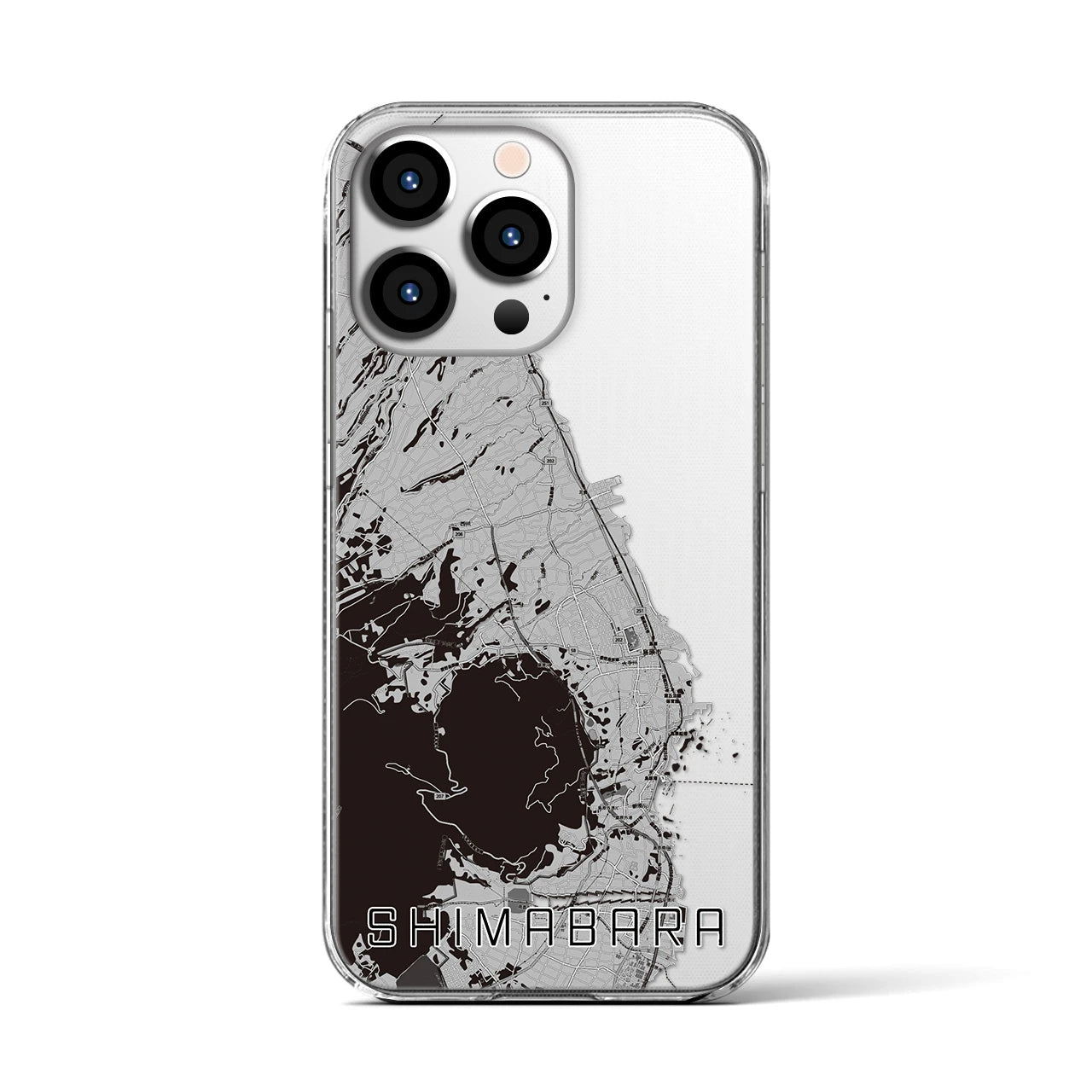 【島原(長崎県)】地図柄iPhoneケース(クリアタイプ)