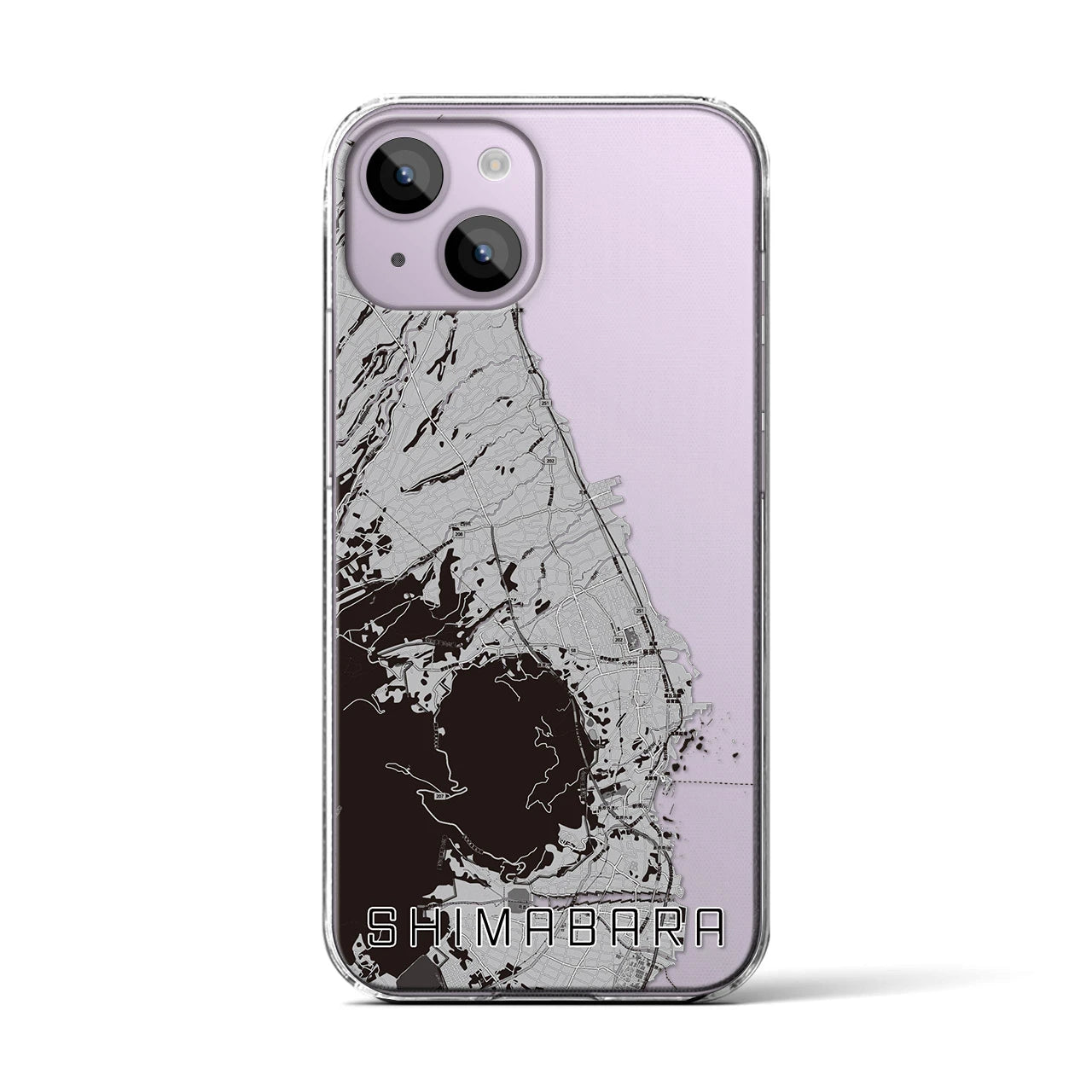 【島原(長崎県)】地図柄iPhoneケース(クリアタイプ)