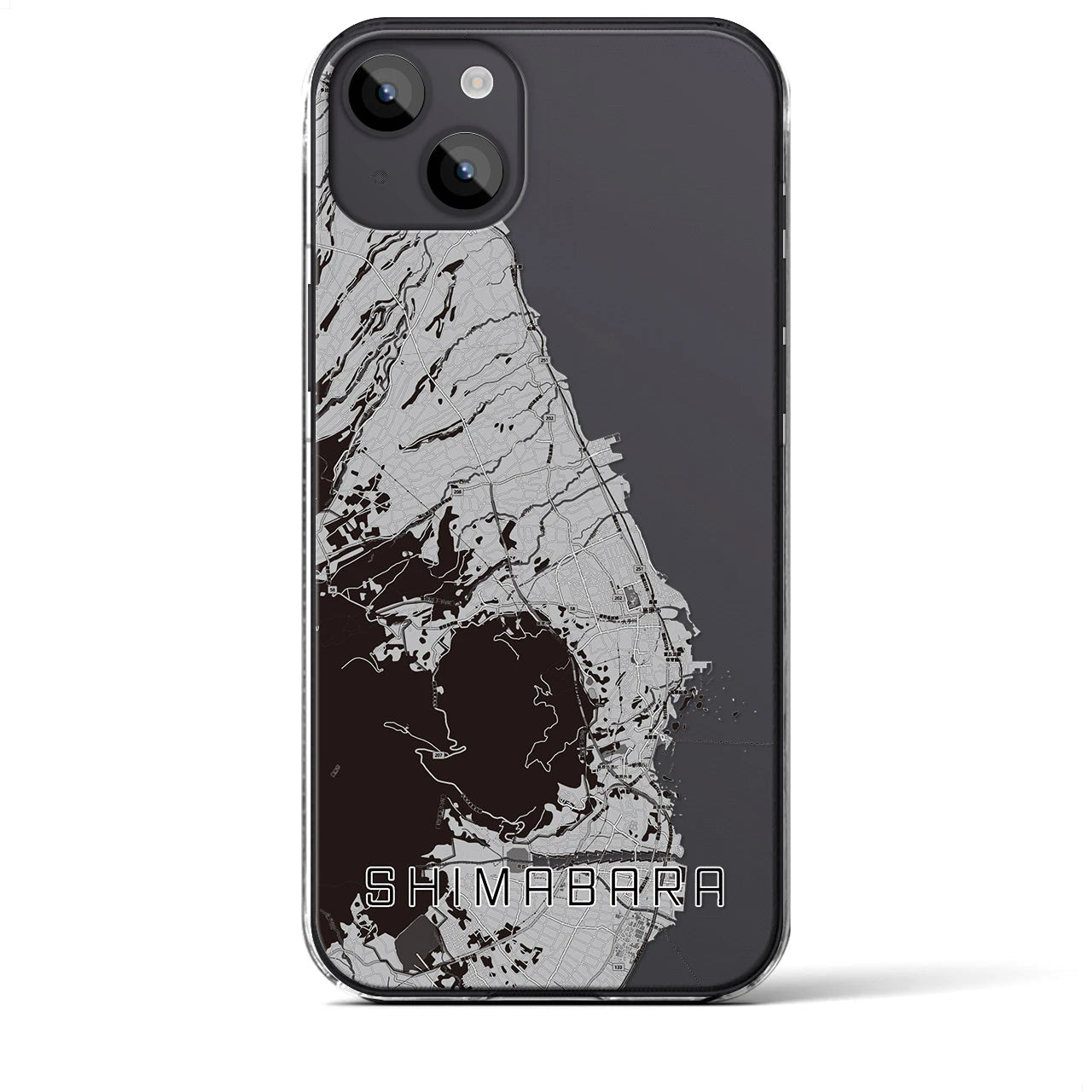 【島原(長崎県)】地図柄iPhoneケース(クリアタイプ)