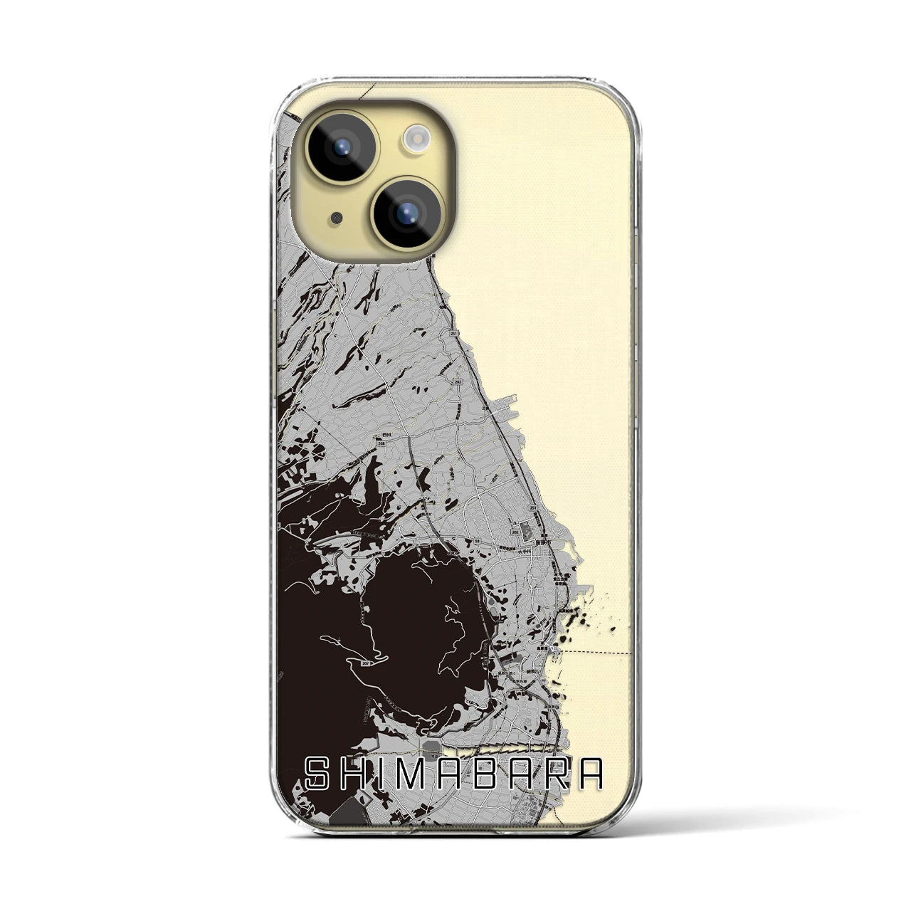 【島原(長崎県)】地図柄iPhoneケース(クリアタイプ)