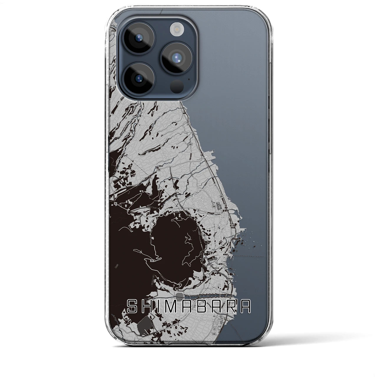 【島原(長崎県)】地図柄iPhoneケース(クリアタイプ)