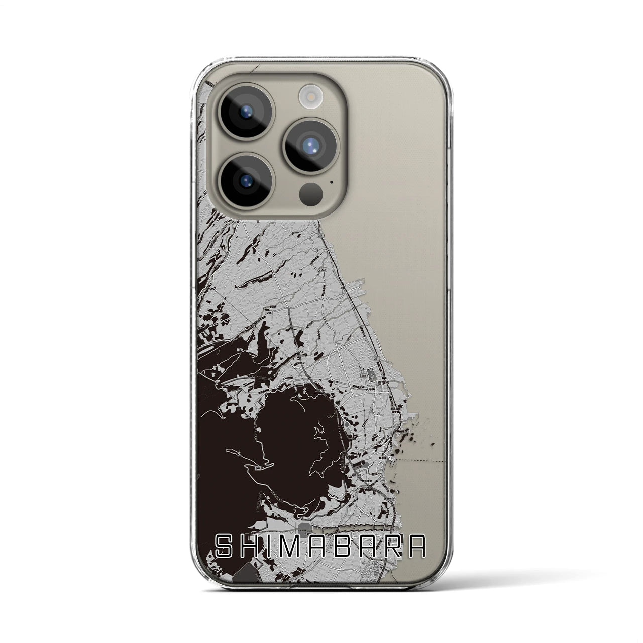 【島原(長崎県)】地図柄iPhoneケース(クリアタイプ)