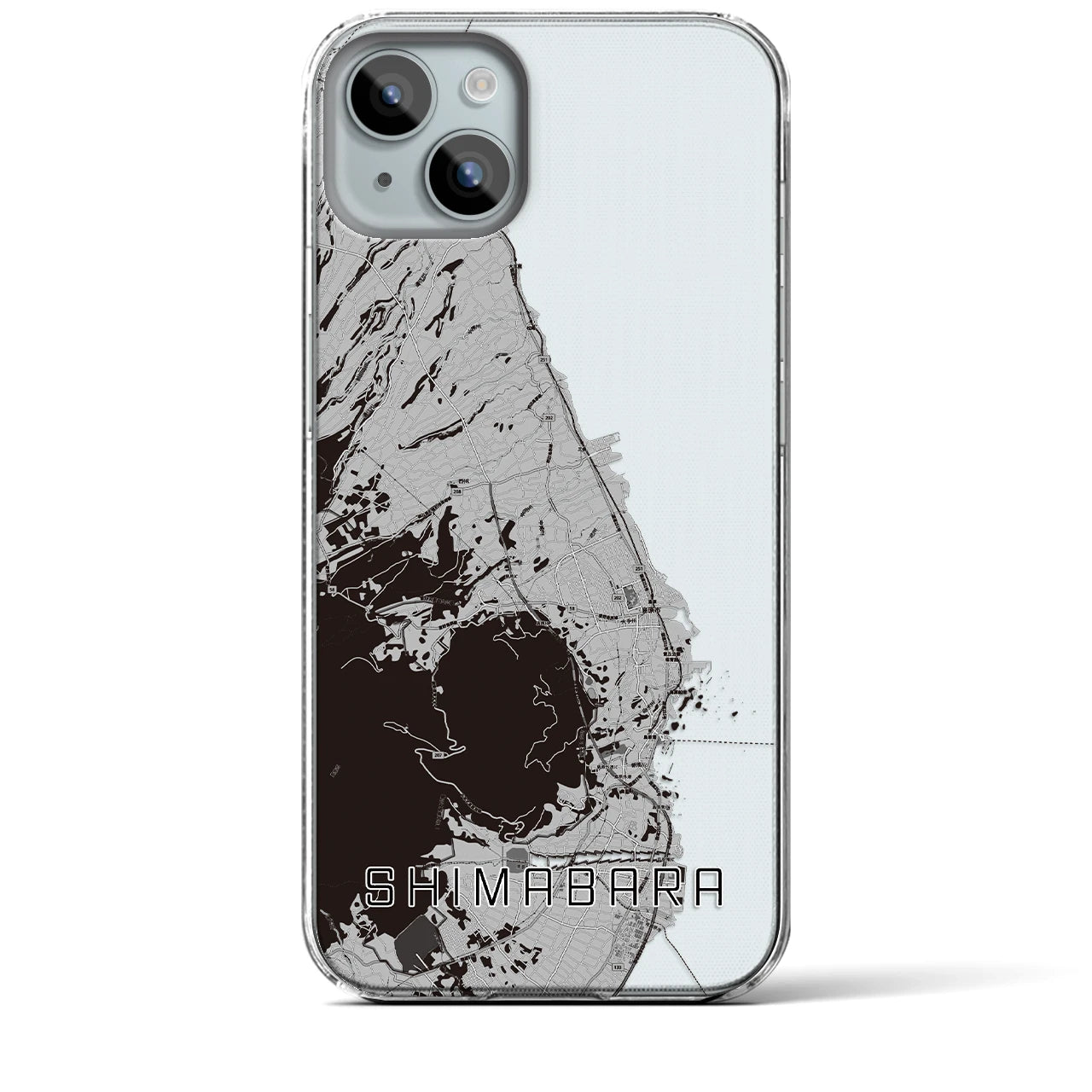【島原(長崎県)】地図柄iPhoneケース(クリアタイプ)