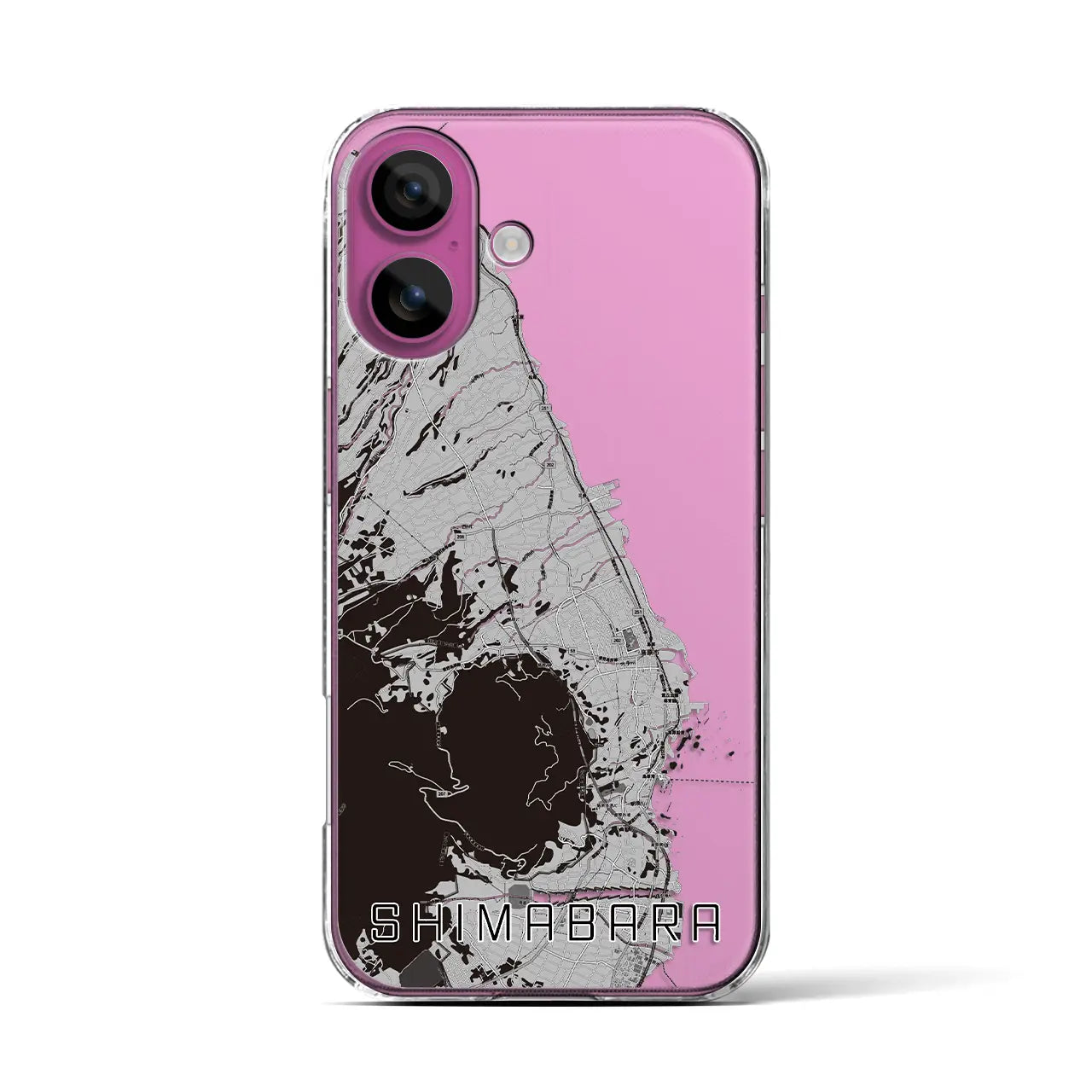 【島原(長崎県)】地図柄iPhoneケース(クリアタイプ)