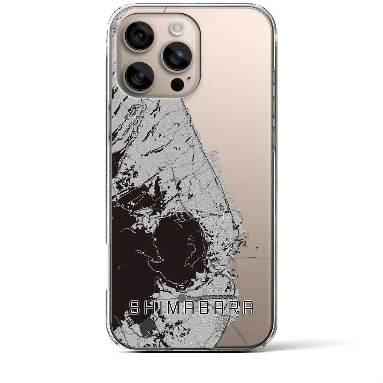 【島原(長崎県)】地図柄iPhoneケース(クリアタイプ)