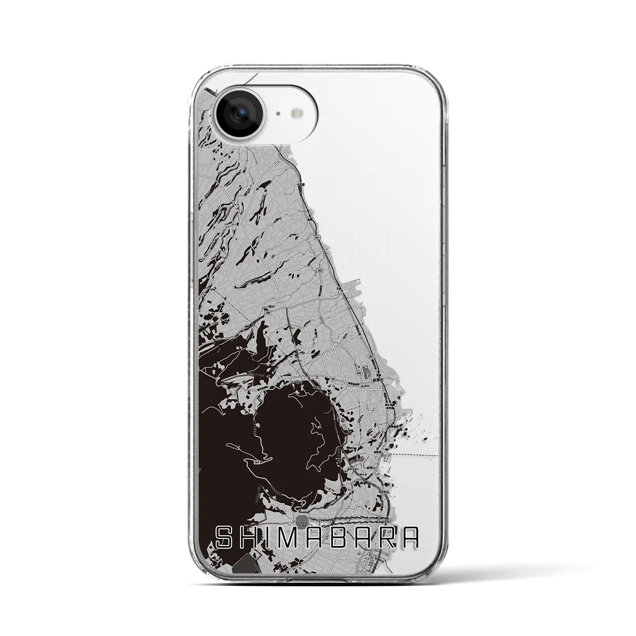 【島原(長崎県)】地図柄iPhoneケース(クリアタイプ)