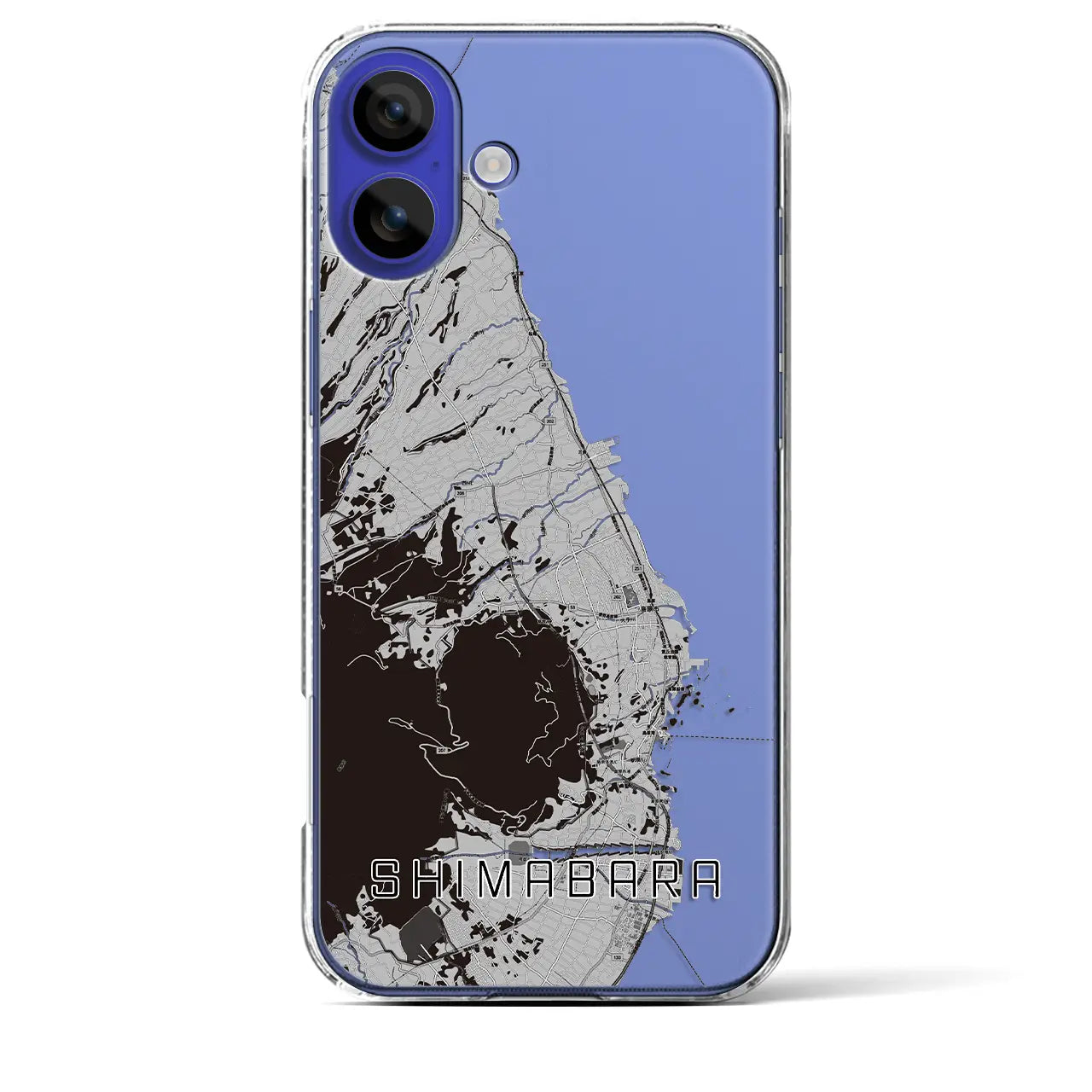 【島原(長崎県)】地図柄iPhoneケース(クリアタイプ)