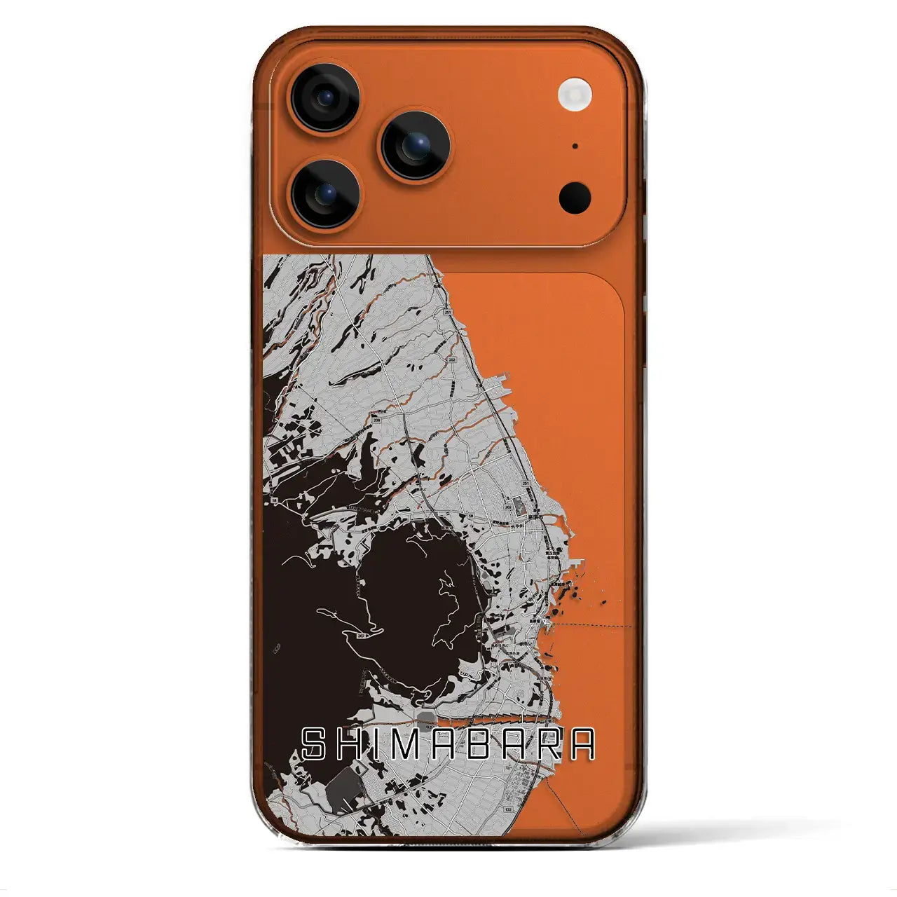 【島原(長崎県)】地図柄iPhoneケース(クリアタイプ)