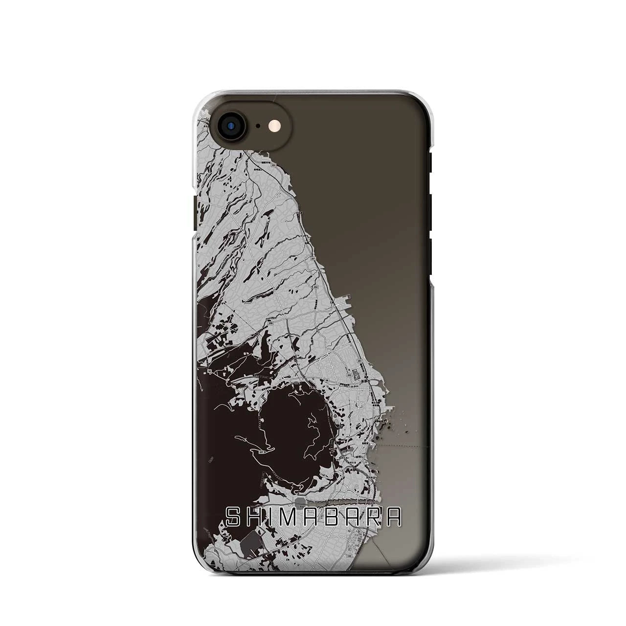 【島原(長崎県)】地図柄iPhoneケース(クリアタイプ)