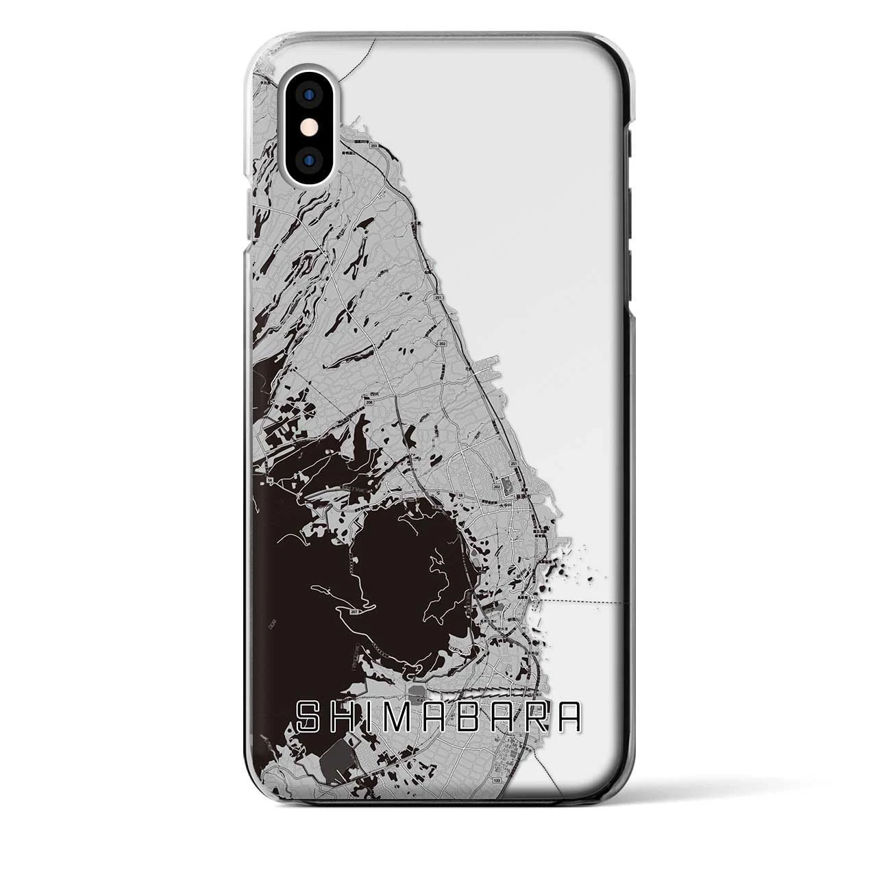 【島原(長崎県)】地図柄iPhoneケース(クリアタイプ)