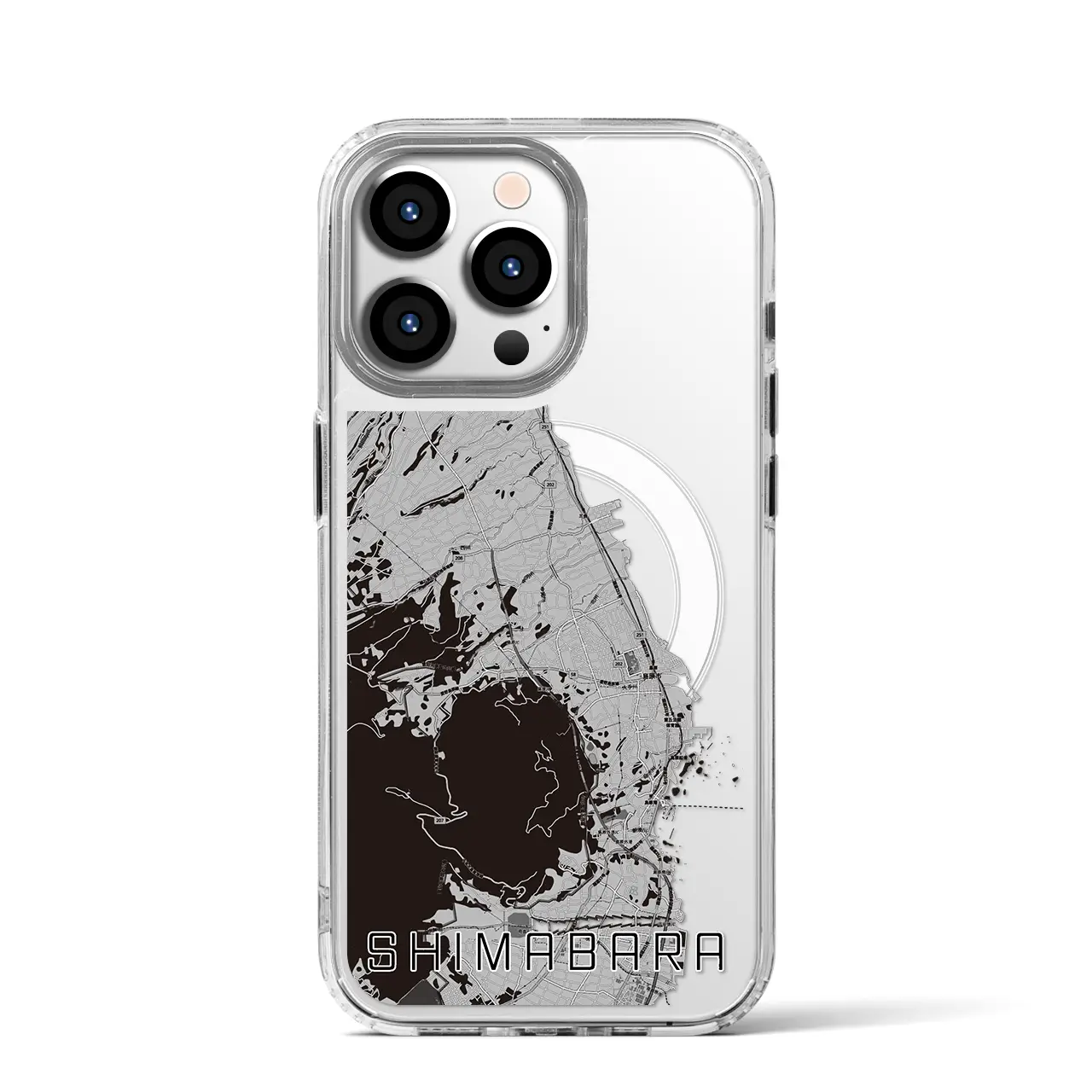 【島原(長崎県)】地図柄iPhoneケース(MagSafeタイプ)