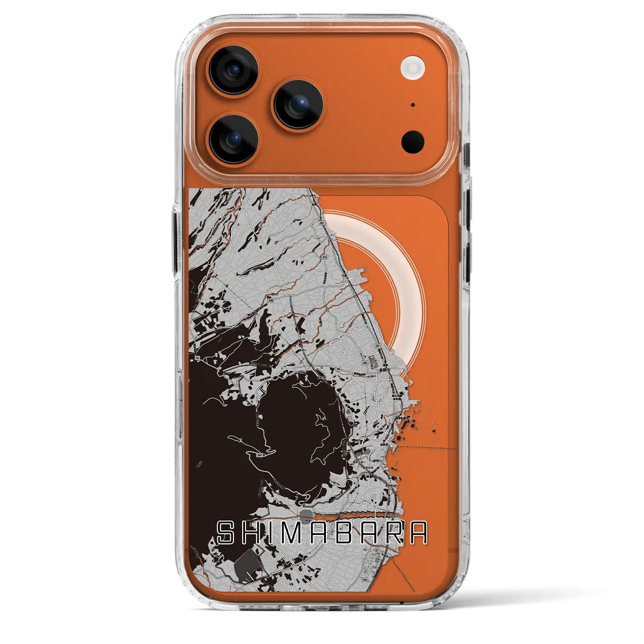 【島原(長崎県)】地図柄iPhoneケース(MagSafeタイプ)
