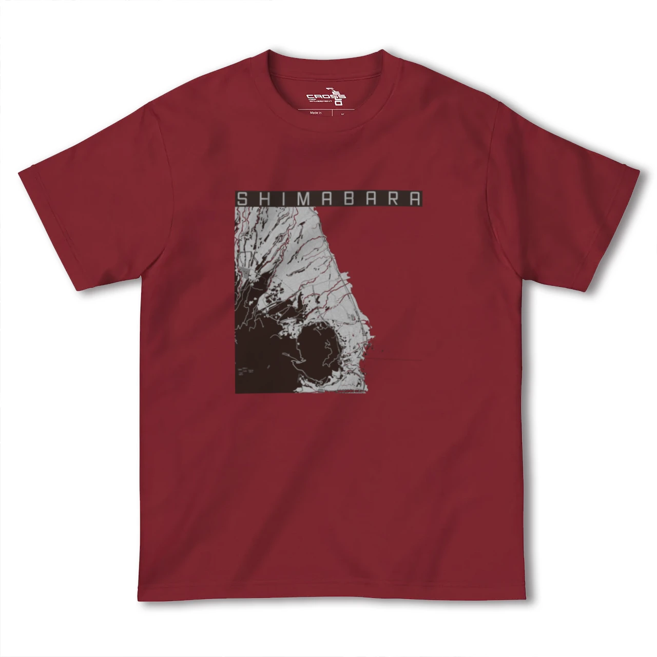 【島原(長崎県)】地図柄ヘビーウェイトTシャツ