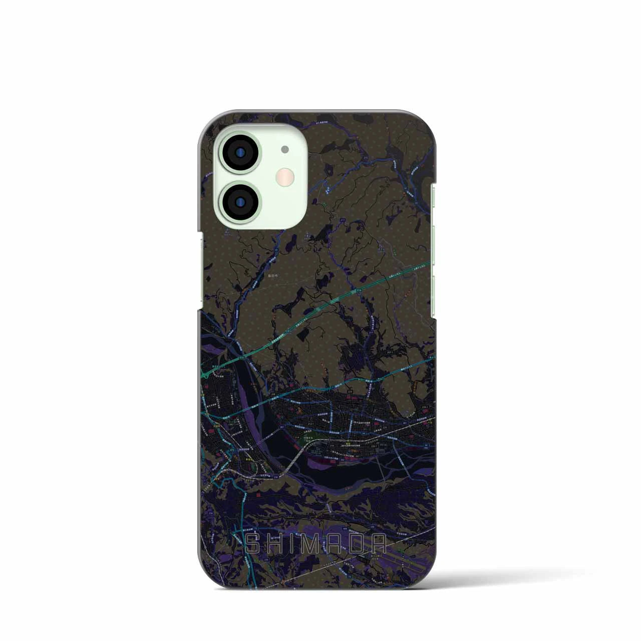 【島田(静岡県)】地図柄iPhoneケース(バックカバータイプ)