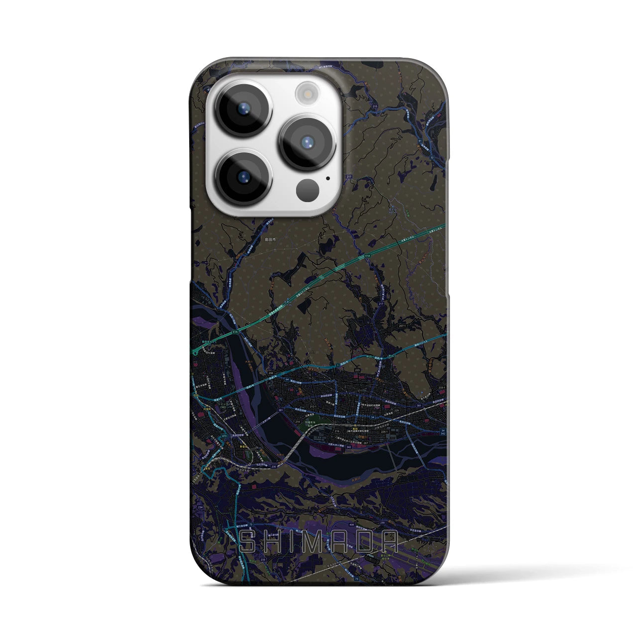 【島田(静岡県)】地図柄iPhoneケース(バックカバータイプ)
