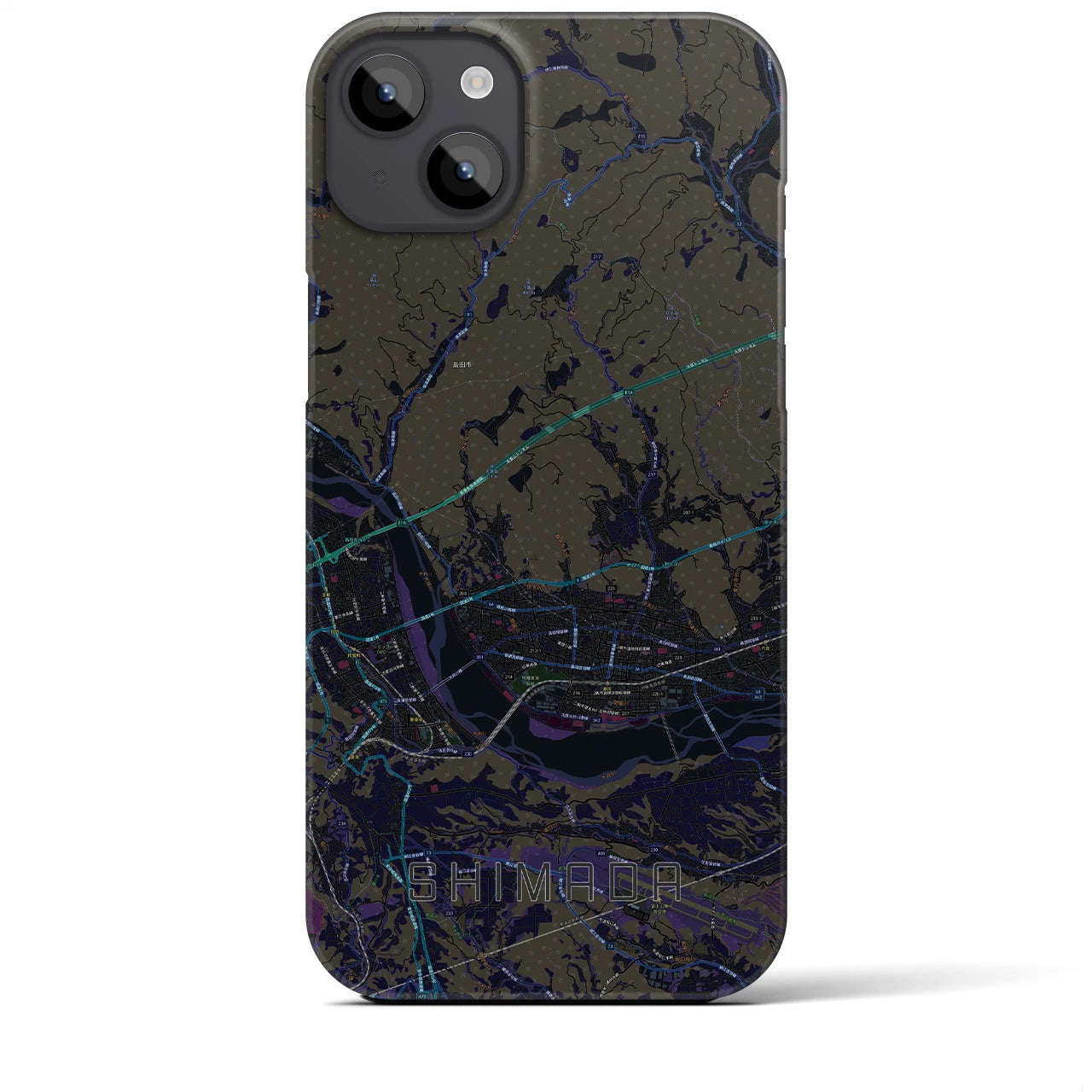 【島田(静岡県)】地図柄iPhoneケース(バックカバータイプ)