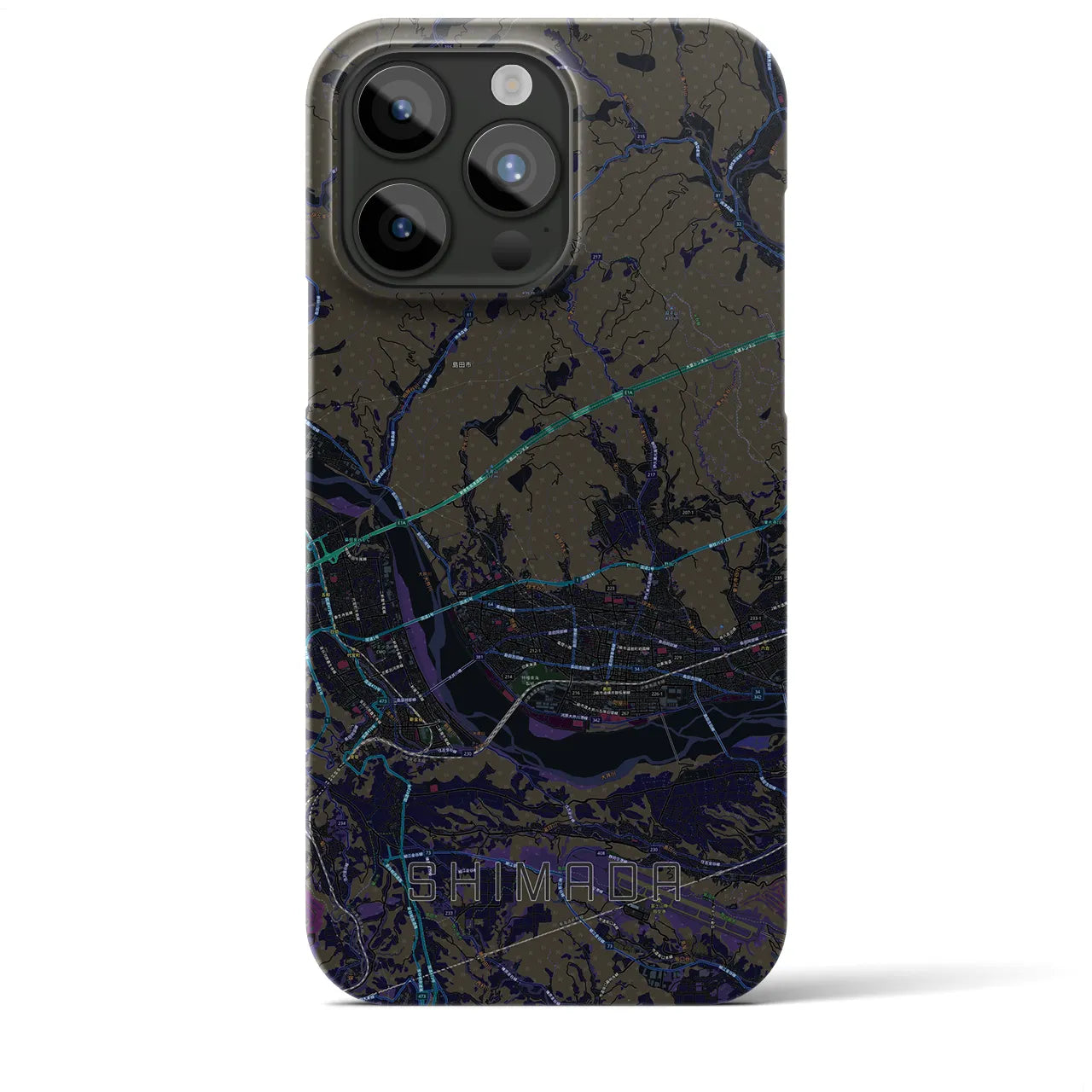 【島田(静岡県)】地図柄iPhoneケース(バックカバータイプ)