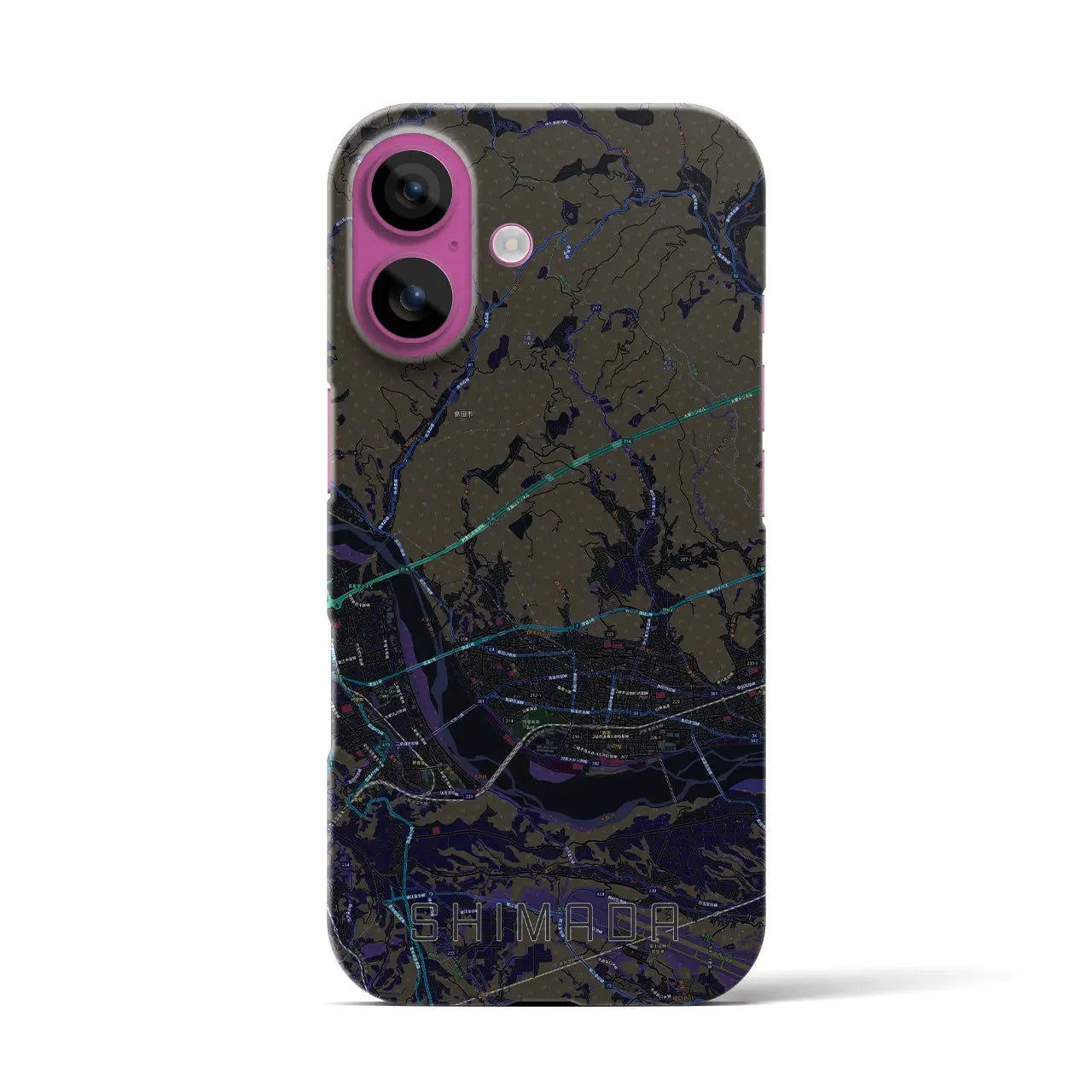 【島田(静岡県)】地図柄iPhoneケース(バックカバータイプ)