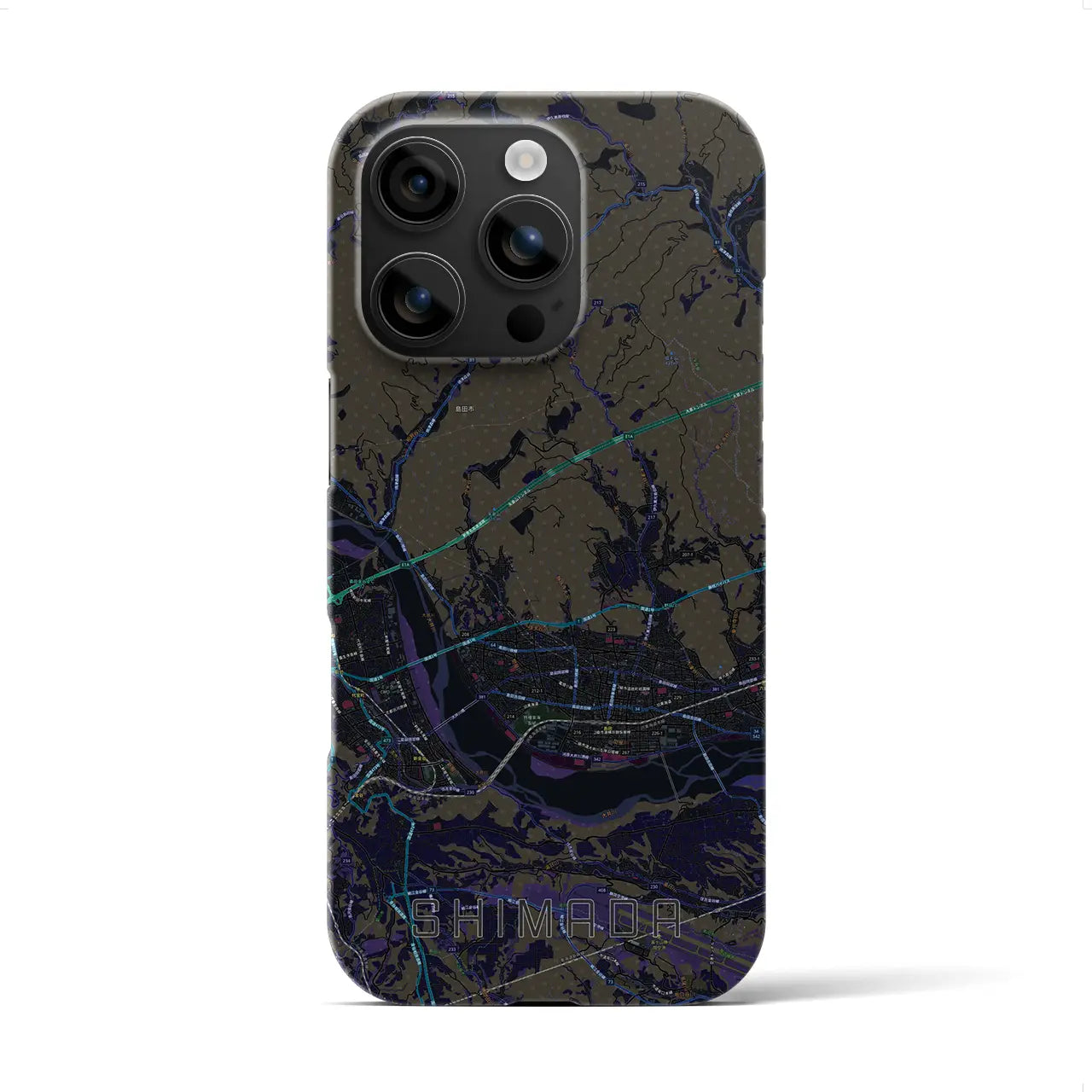 【島田(静岡県)】地図柄iPhoneケース(バックカバータイプ)