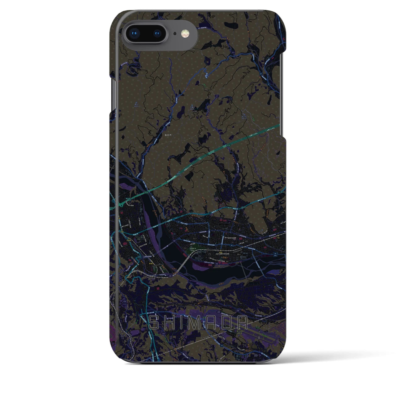 【島田(静岡県)】地図柄iPhoneケース(バックカバータイプ)