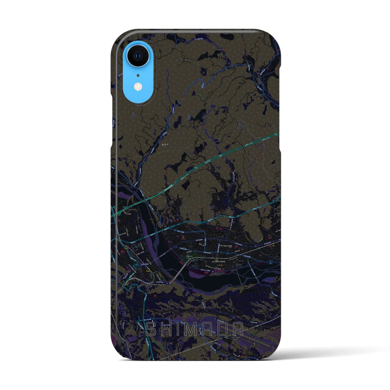 【島田(静岡県)】地図柄iPhoneケース(バックカバータイプ)