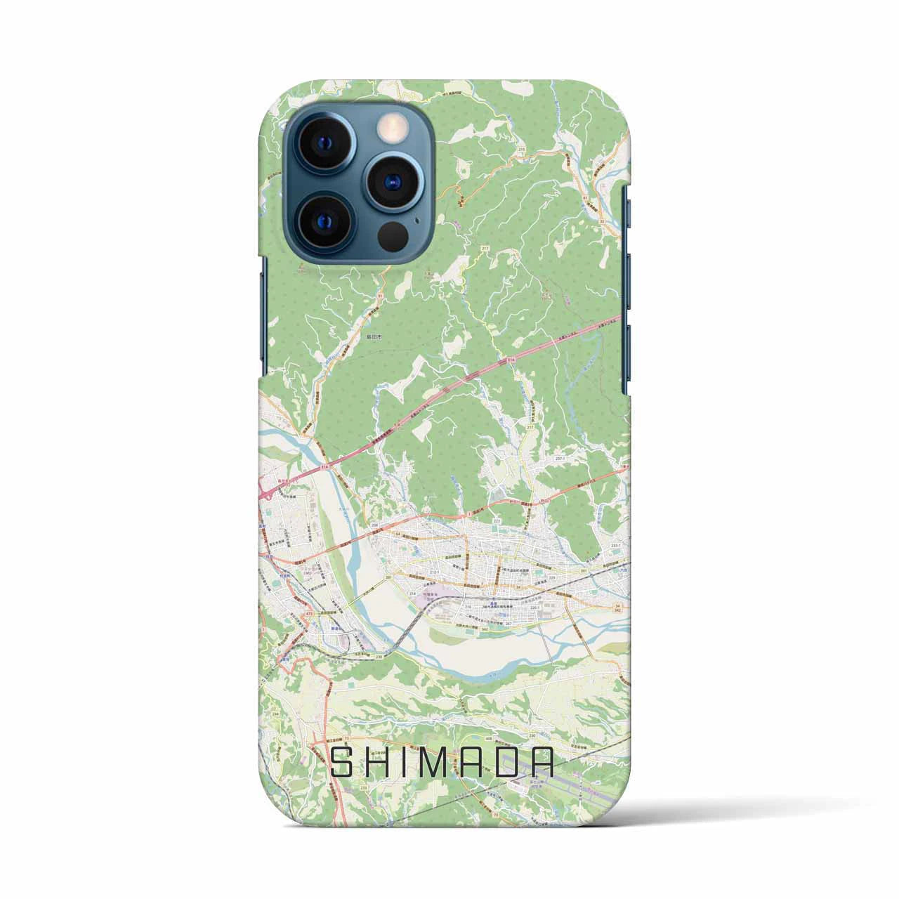 【島田(静岡県)】地図柄iPhoneケース(バックカバータイプ)
