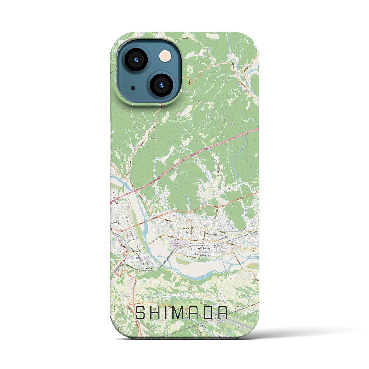 【島田(静岡県)】地図柄iPhoneケース(バックカバータイプ)