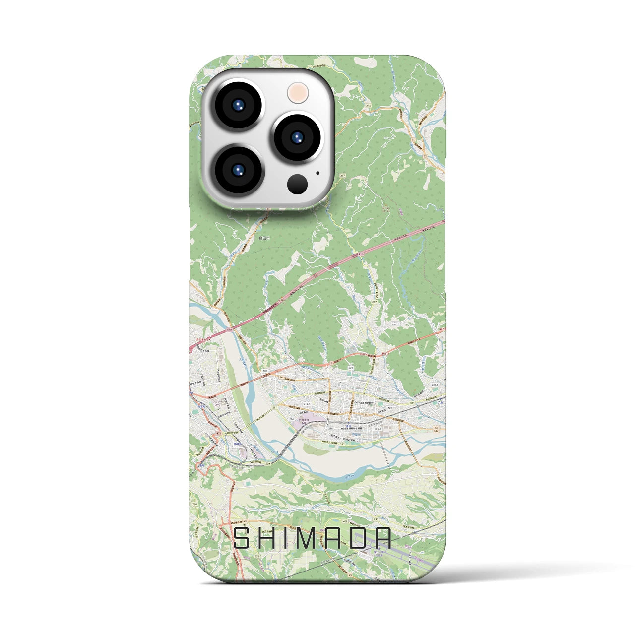 【島田(静岡県)】地図柄iPhoneケース(バックカバータイプ)
