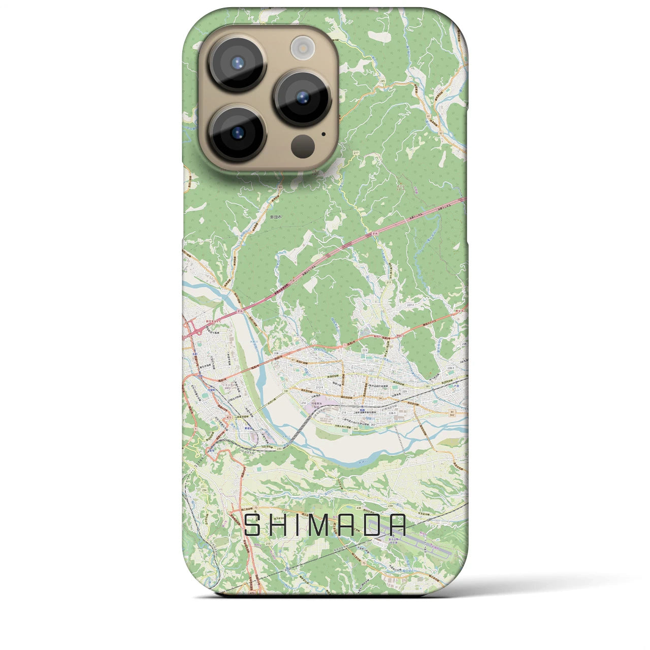 【島田(静岡県)】地図柄iPhoneケース(バックカバータイプ)