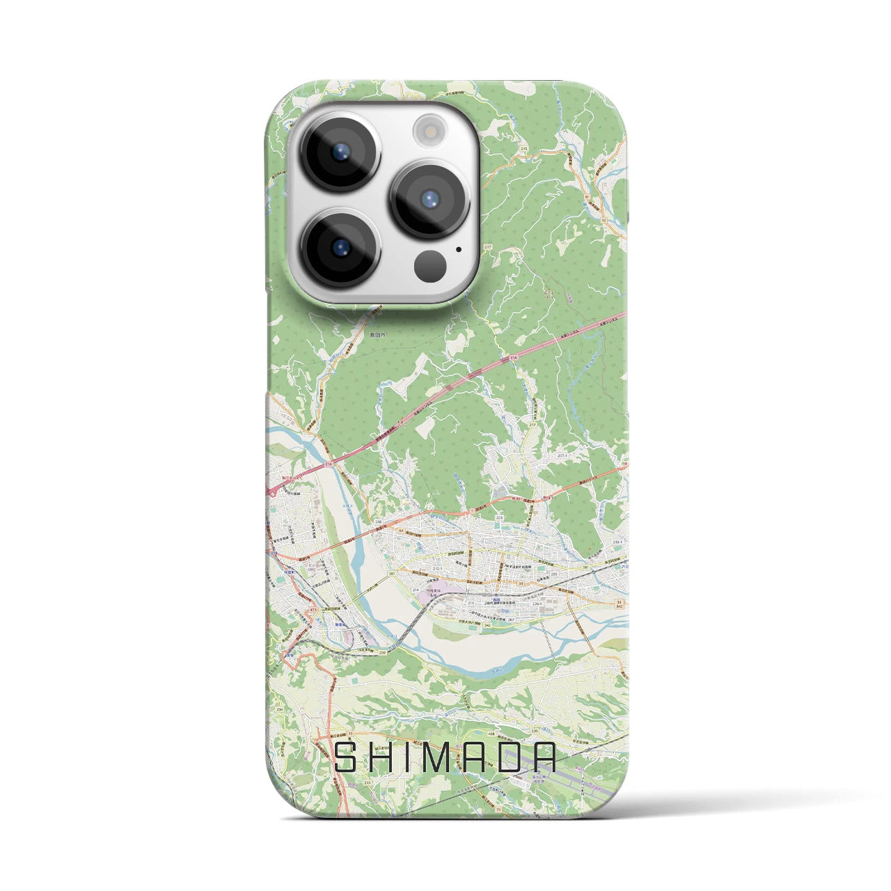 【島田(静岡県)】地図柄iPhoneケース(バックカバータイプ)