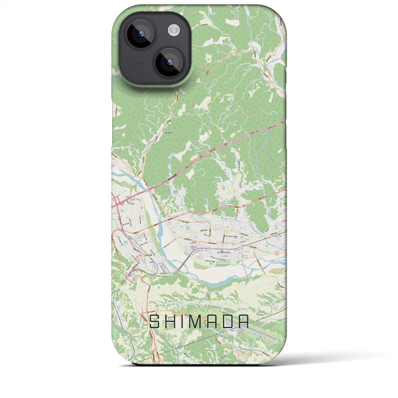 【島田(静岡県)】地図柄iPhoneケース(バックカバータイプ)