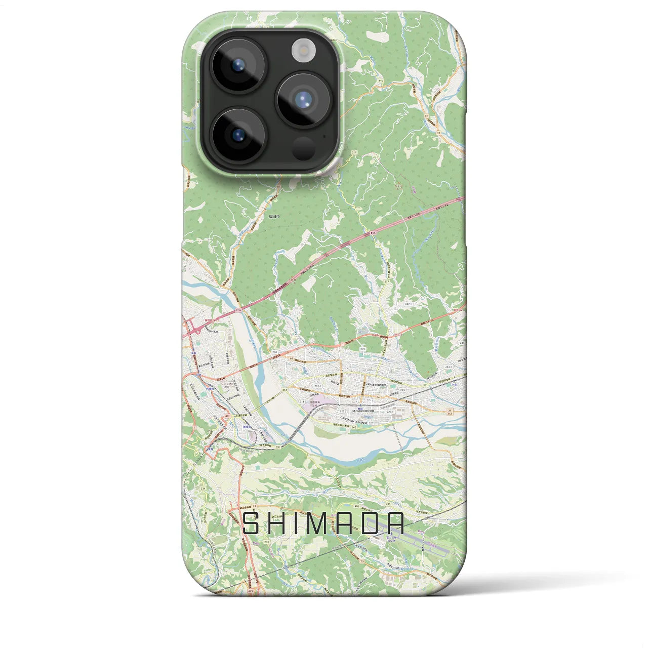 【島田(静岡県)】地図柄iPhoneケース(バックカバータイプ)