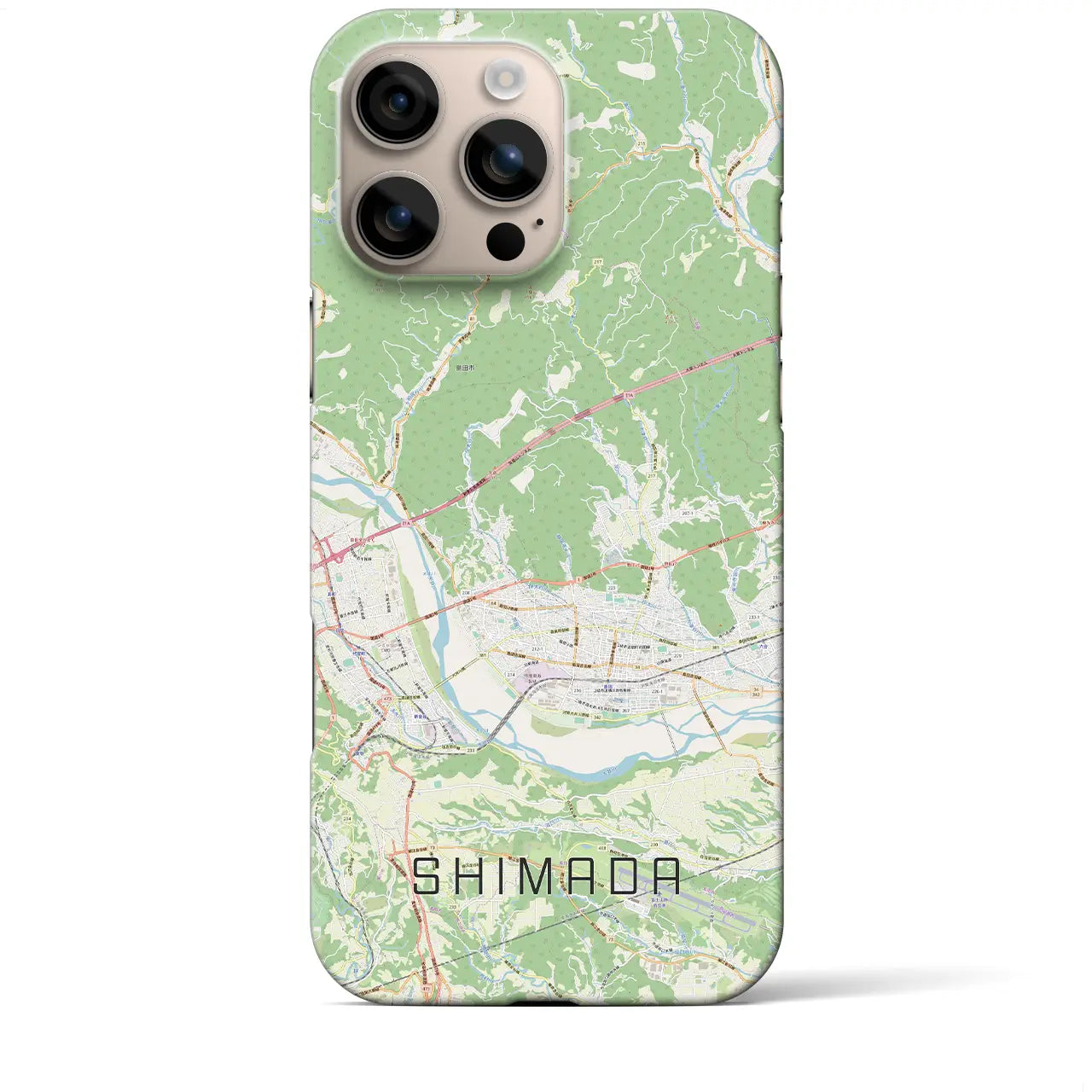 【島田(静岡県)】地図柄iPhoneケース(バックカバータイプ)