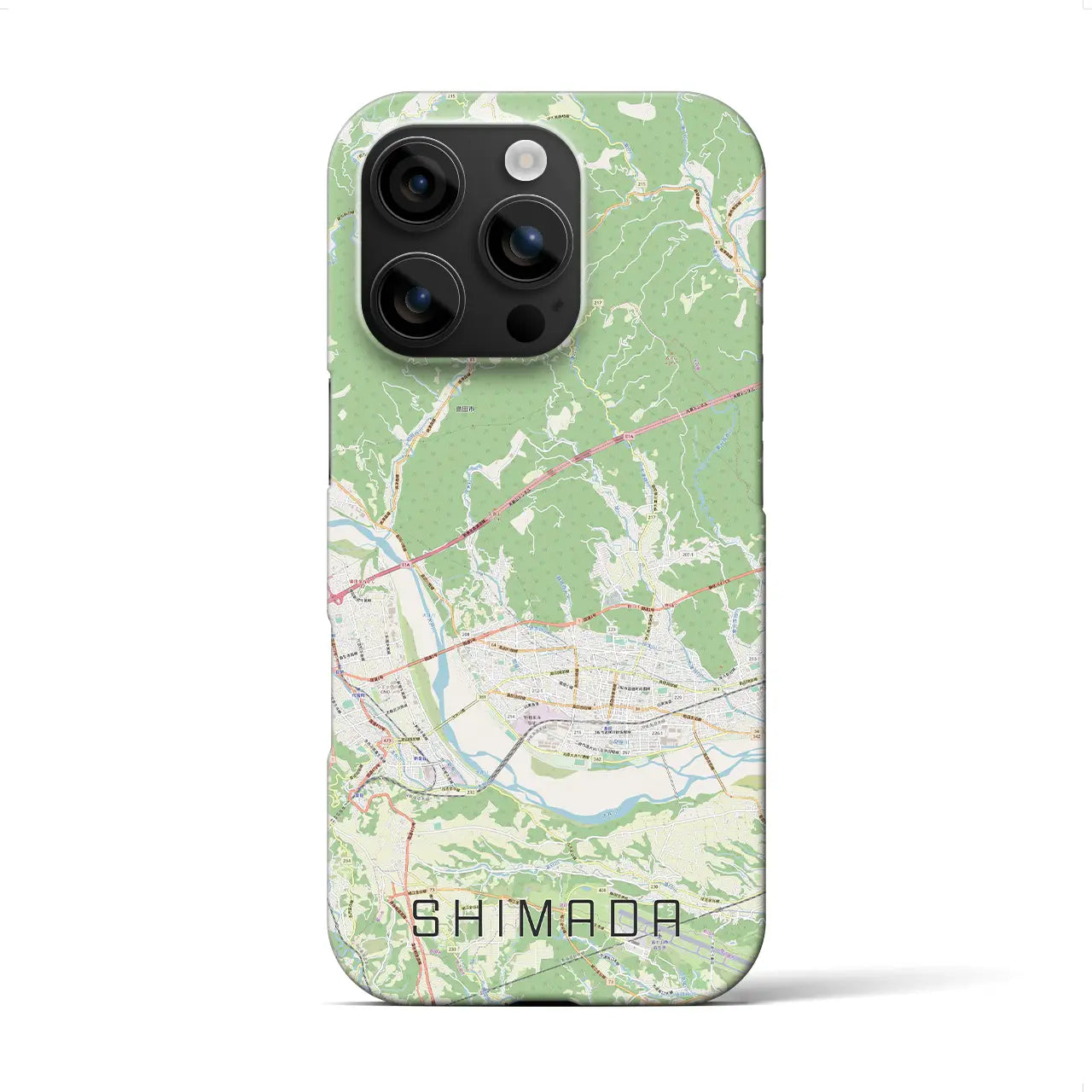 【島田(静岡県)】地図柄iPhoneケース(バックカバータイプ)