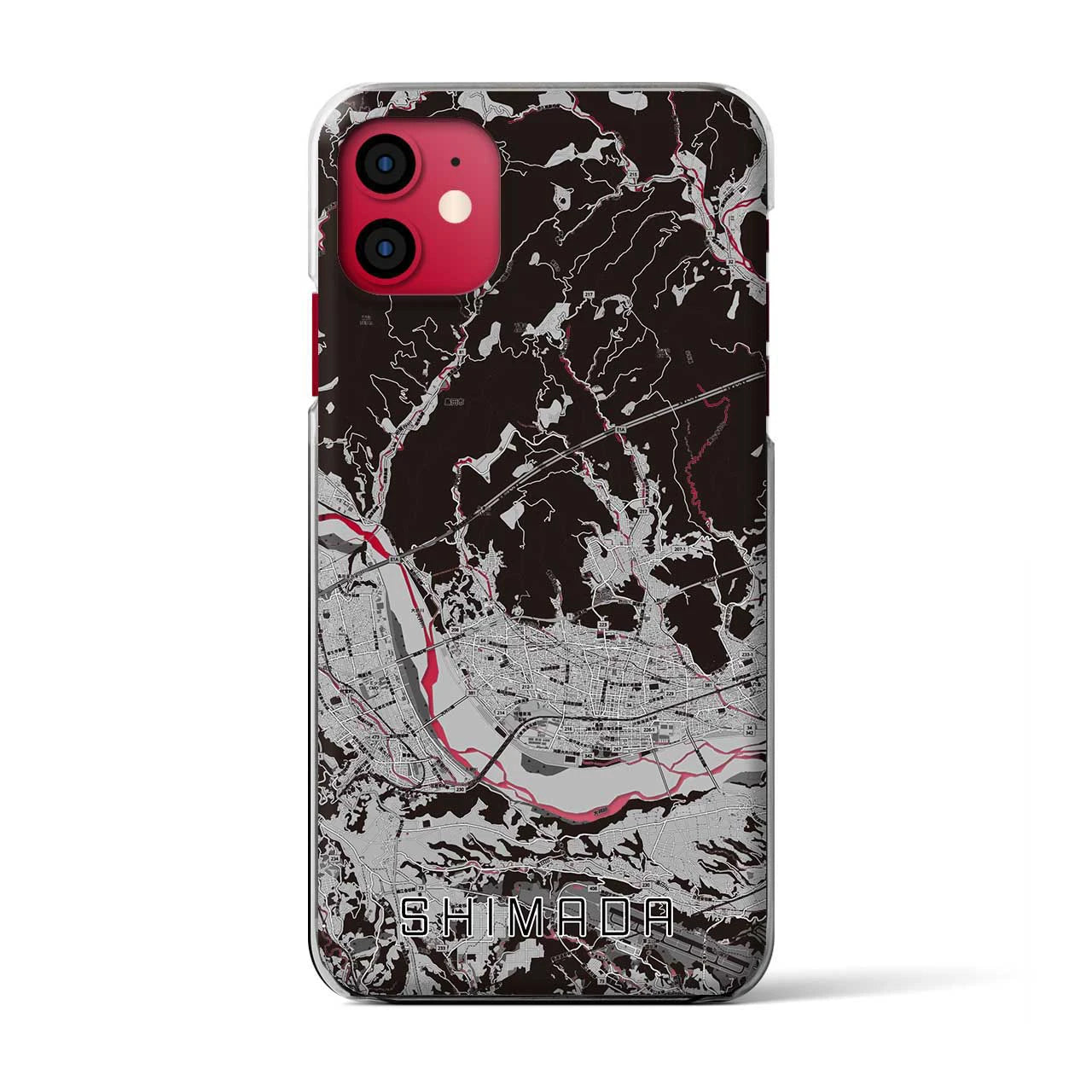 【島田(静岡県)】地図柄iPhoneケース(クリアタイプ)