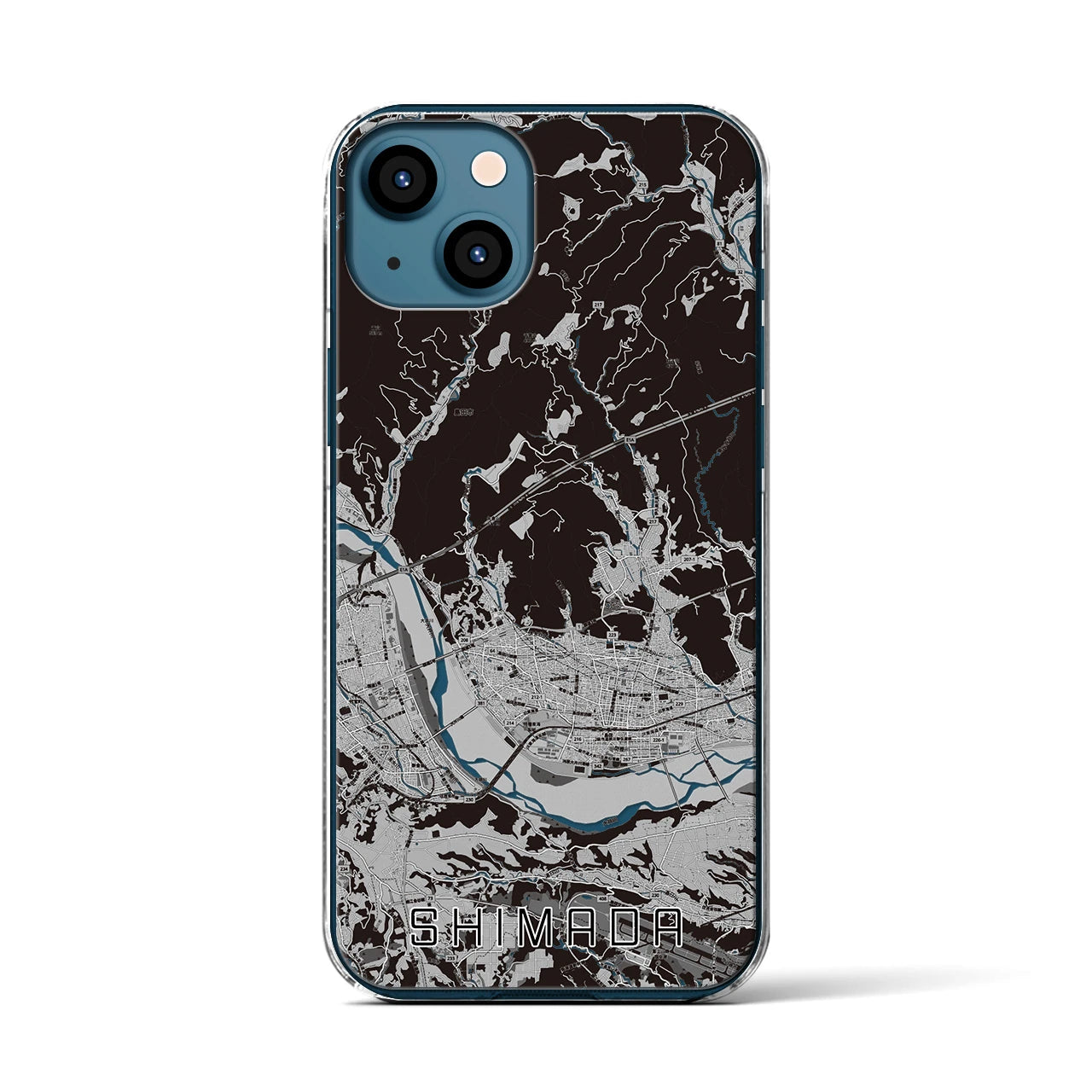 【島田(静岡県)】地図柄iPhoneケース(クリアタイプ)