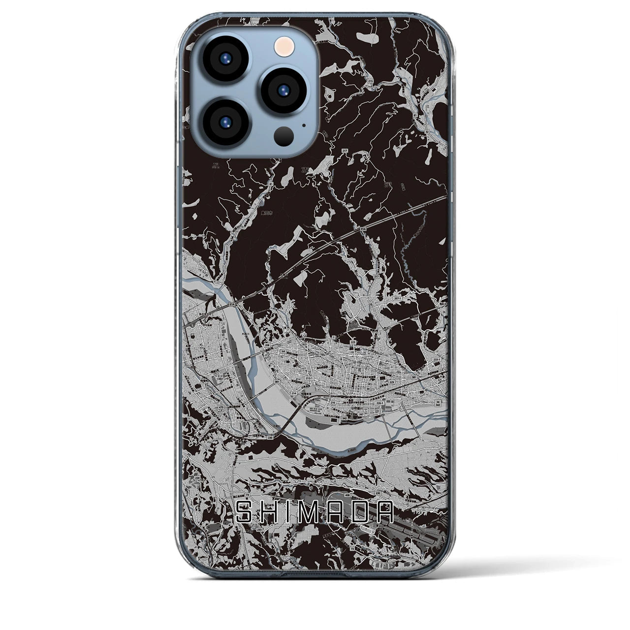 【島田(静岡県)】地図柄iPhoneケース(クリアタイプ)