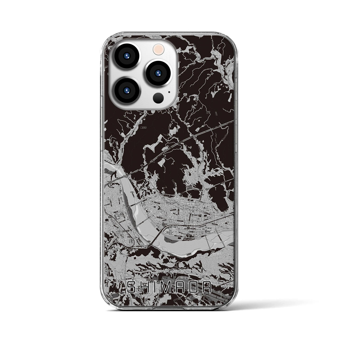 【島田(静岡県)】地図柄iPhoneケース(クリアタイプ)