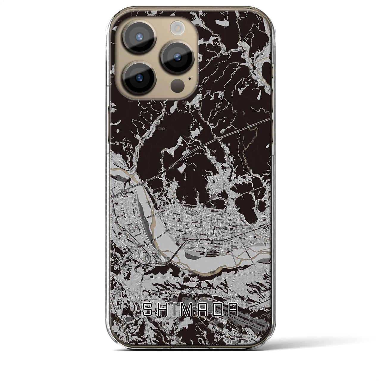 【島田(静岡県)】地図柄iPhoneケース(クリアタイプ)