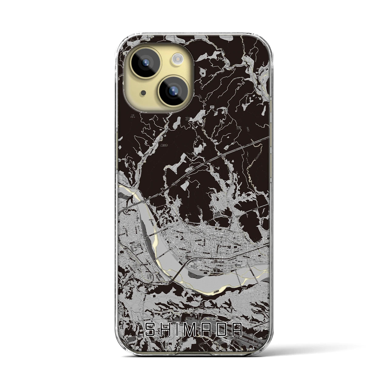 【島田(静岡県)】地図柄iPhoneケース(クリアタイプ)