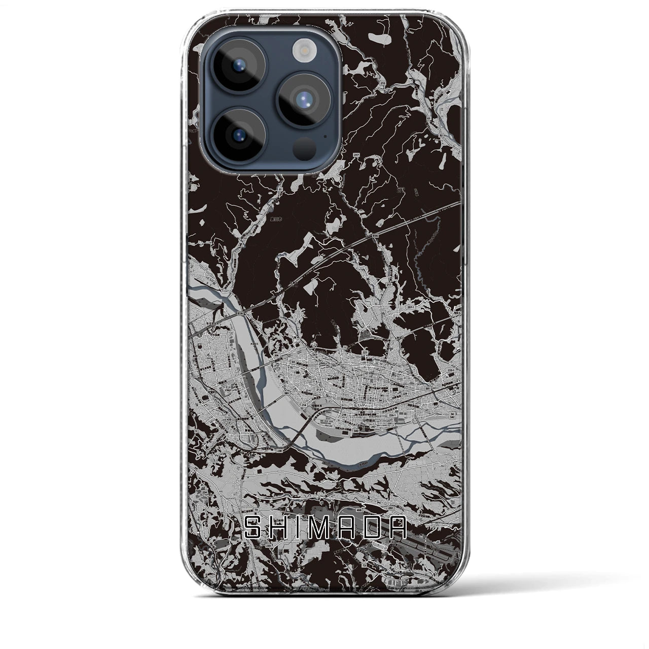 【島田(静岡県)】地図柄iPhoneケース(クリアタイプ)