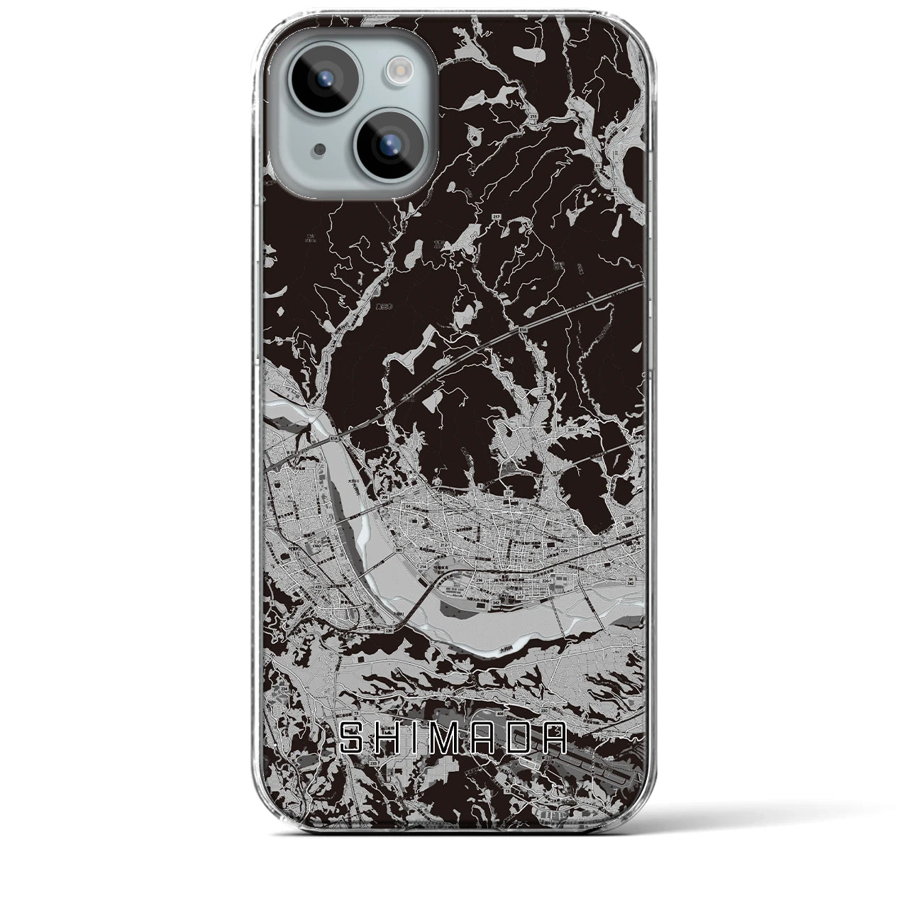 【島田(静岡県)】地図柄iPhoneケース(クリアタイプ)