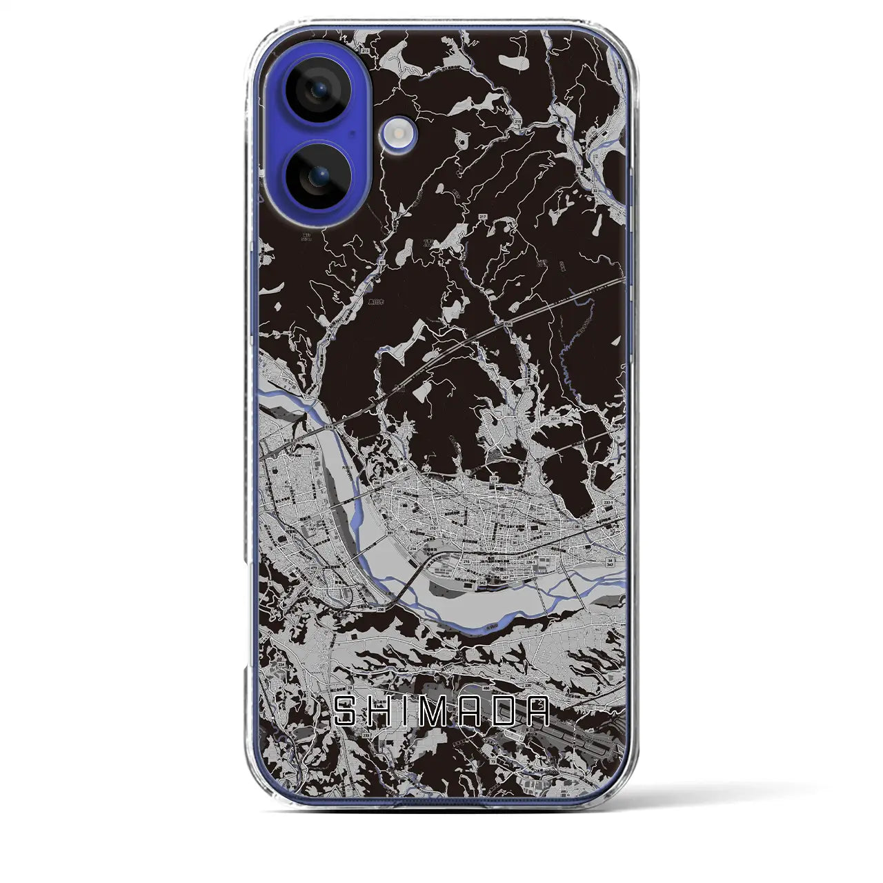 【島田(静岡県)】地図柄iPhoneケース(クリアタイプ)