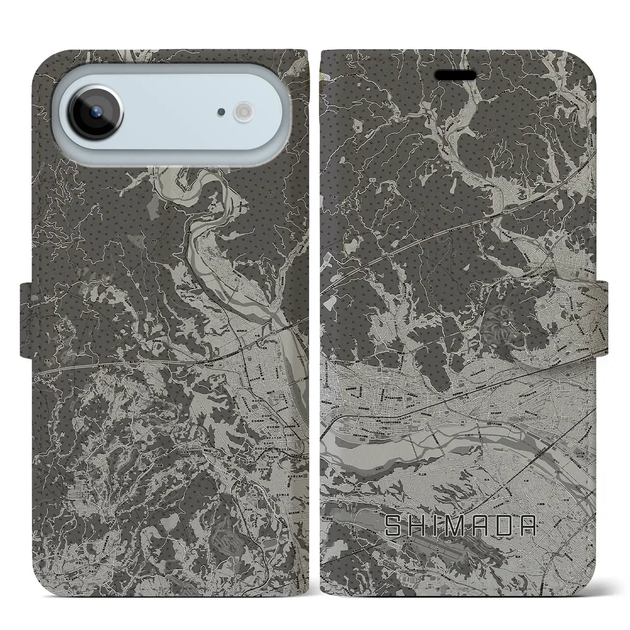 【島田(静岡県)】地図柄iPhoneケース(手帳タイプ)