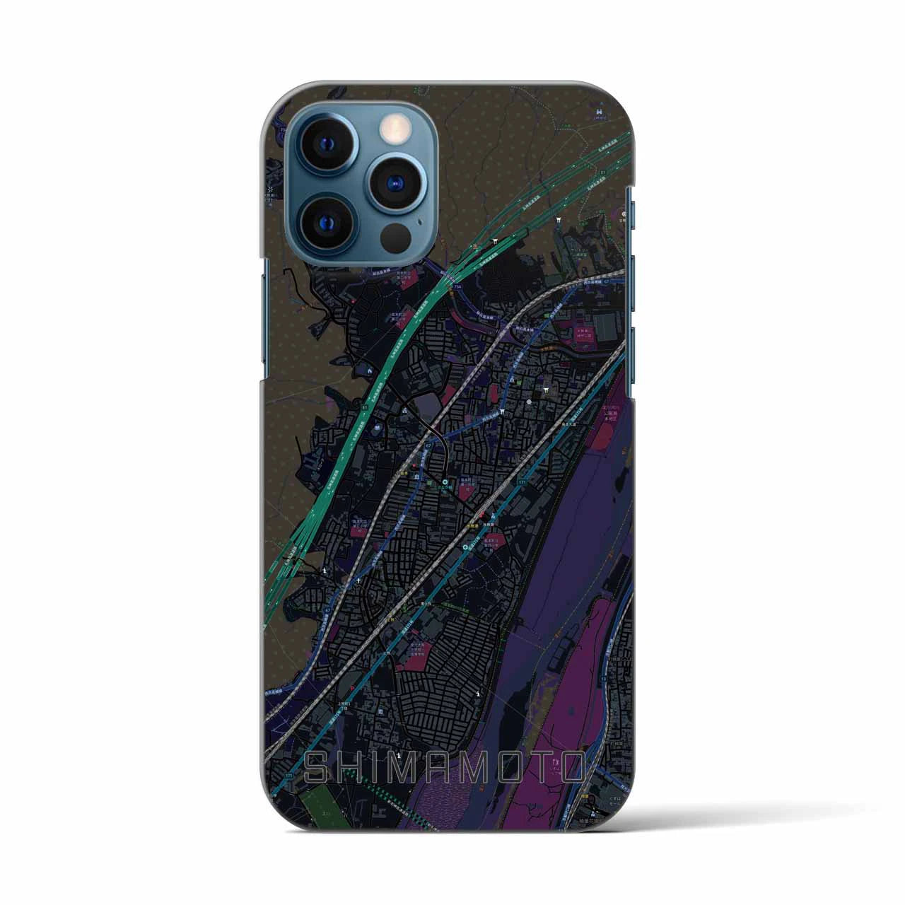 【島本(大阪府)】地図柄iPhoneケース(バックカバータイプ)