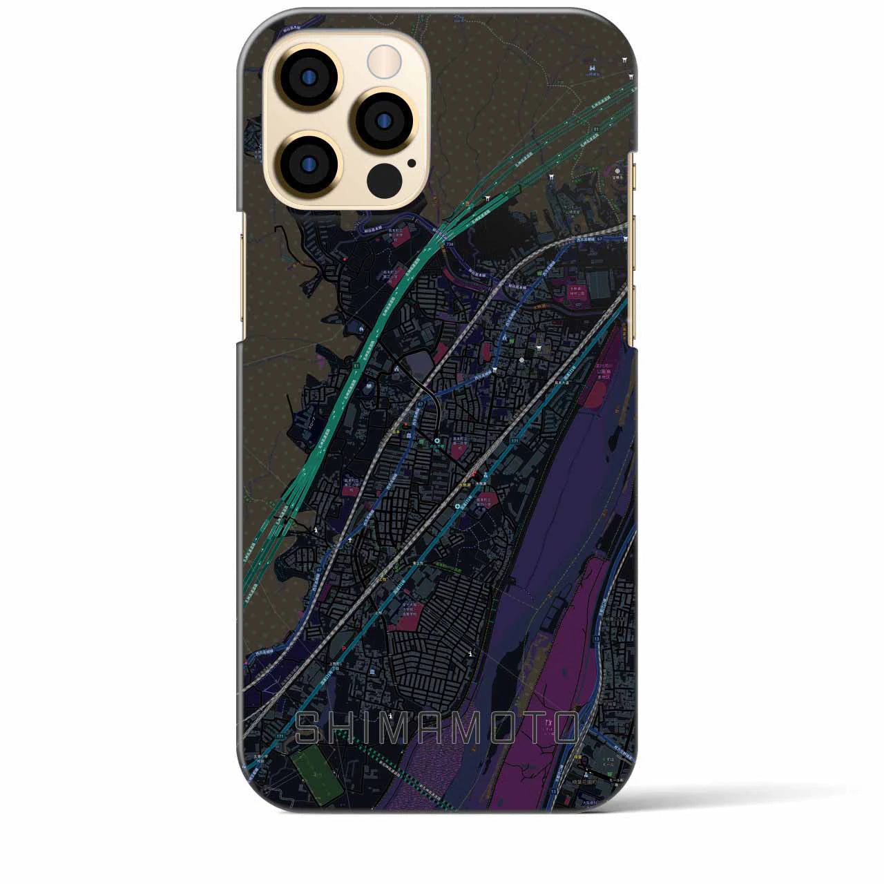 【島本(大阪府)】地図柄iPhoneケース(バックカバータイプ)