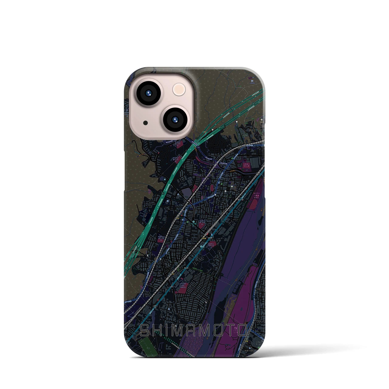 【島本(大阪府)】地図柄iPhoneケース(バックカバータイプ)