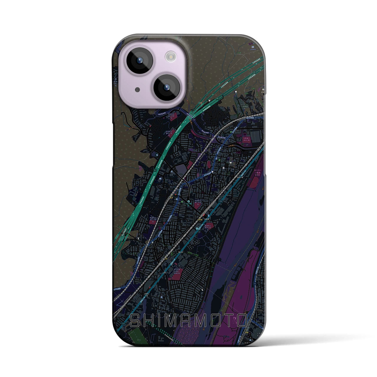 【島本(大阪府)】地図柄iPhoneケース(バックカバータイプ)