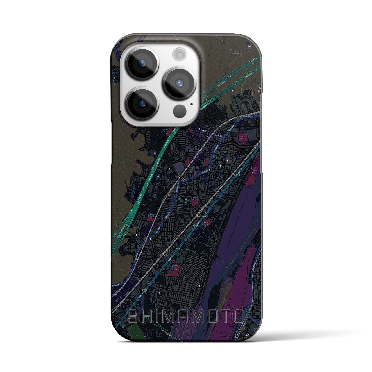 【島本(大阪府)】地図柄iPhoneケース(バックカバータイプ)