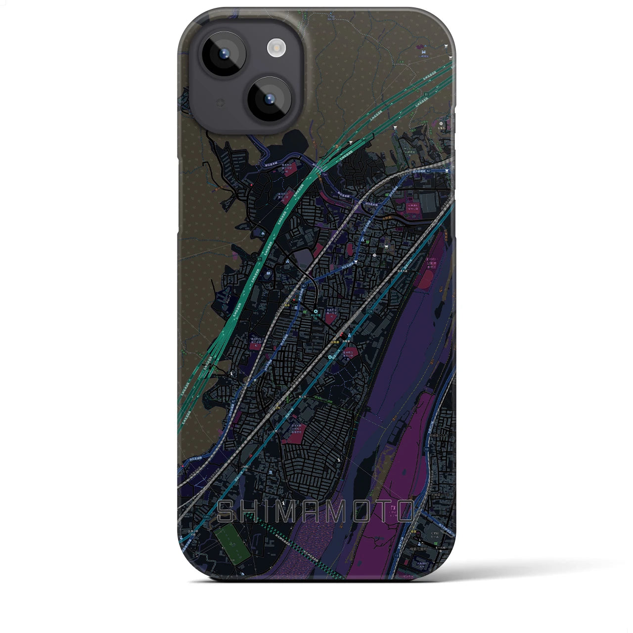 【島本(大阪府)】地図柄iPhoneケース(バックカバータイプ)